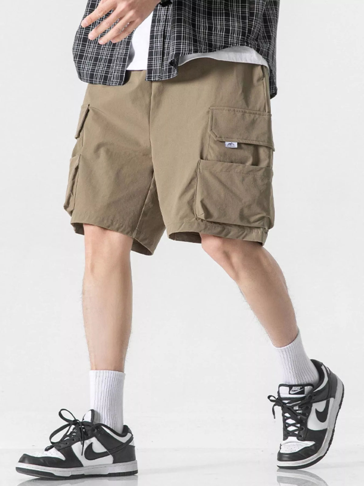 Men's Plus Size Loose Fit Cargo Shorts, view 10