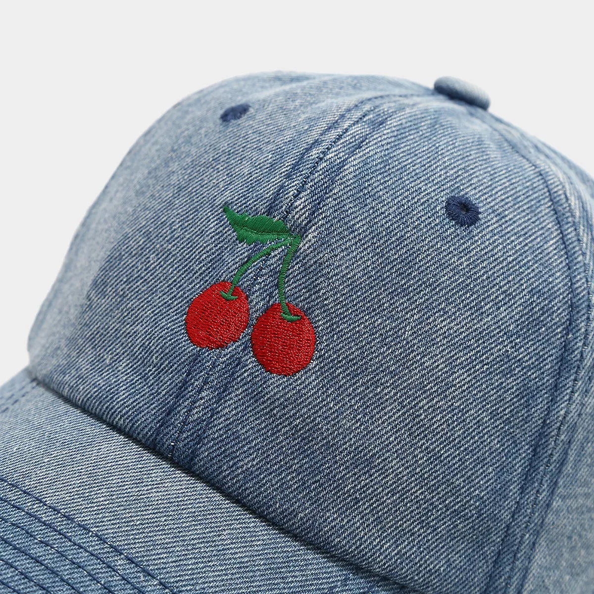 Cherry Embroidery Baseball Cap - Lilixa.store
