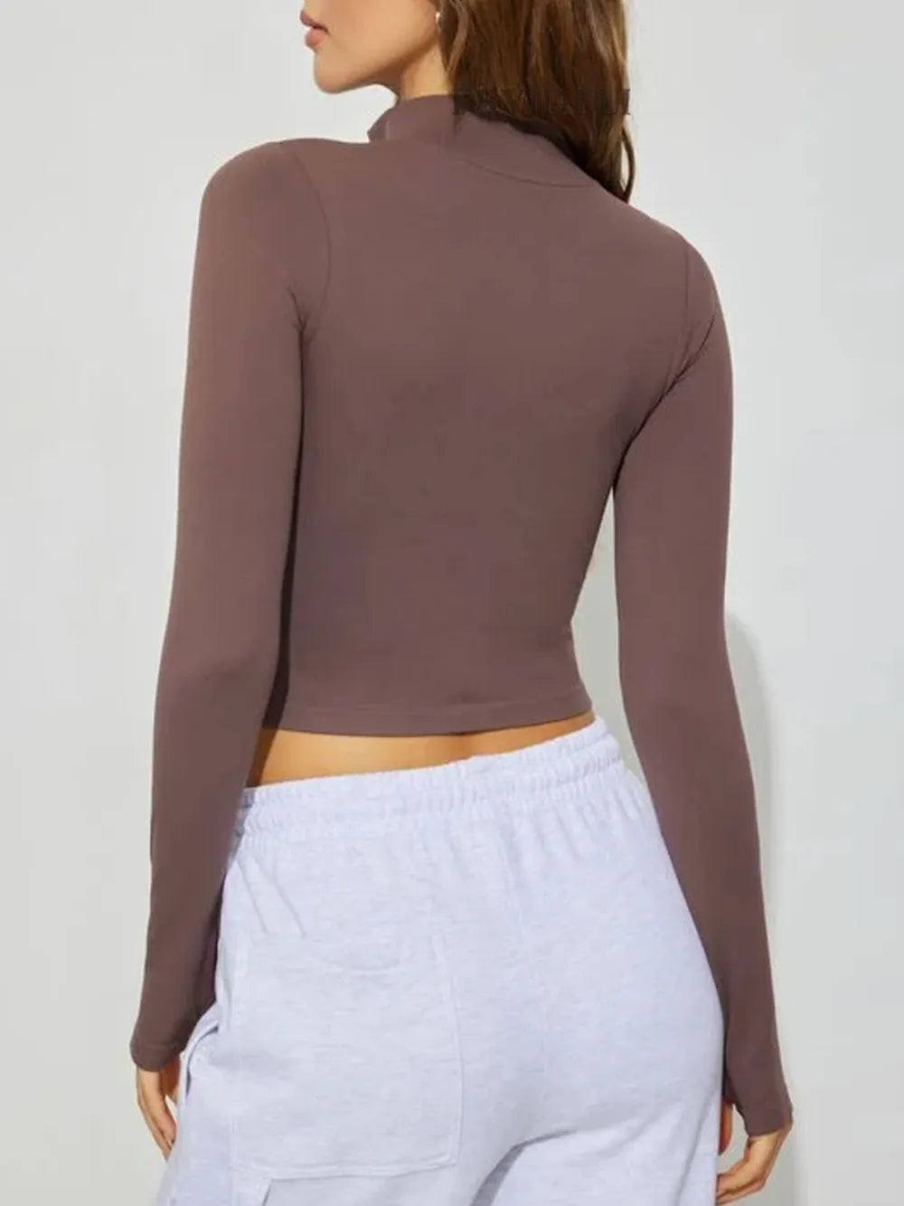 Zip Up Long Sleeve Active Outerwear - Lilixa.store