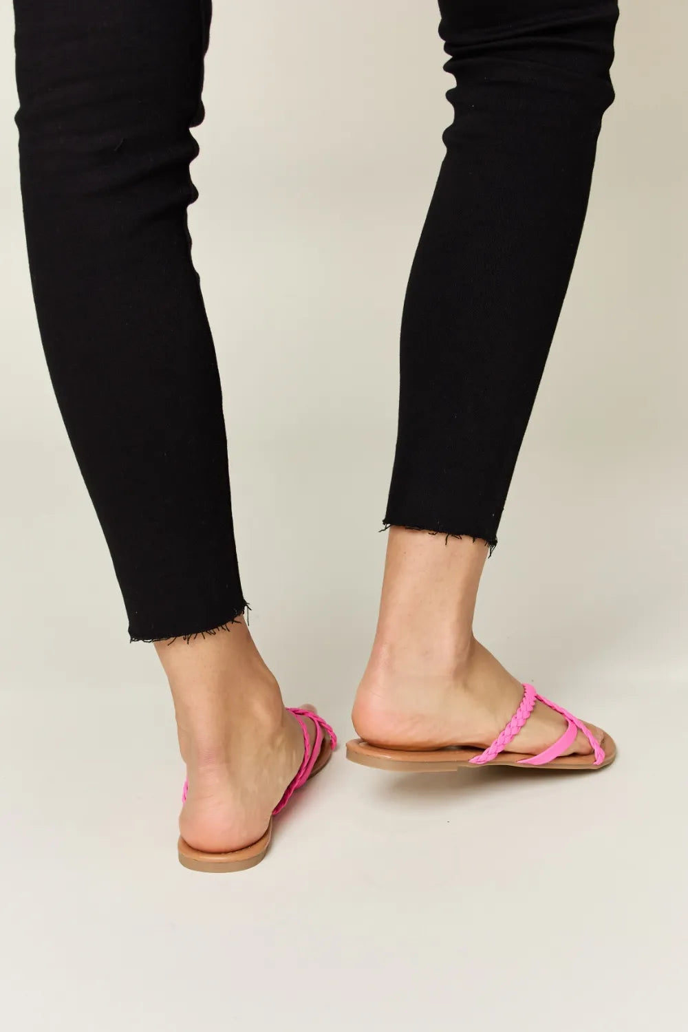 WILD DIVA Crisscross PU Leather Open Toe Sandals - Lilixa.store