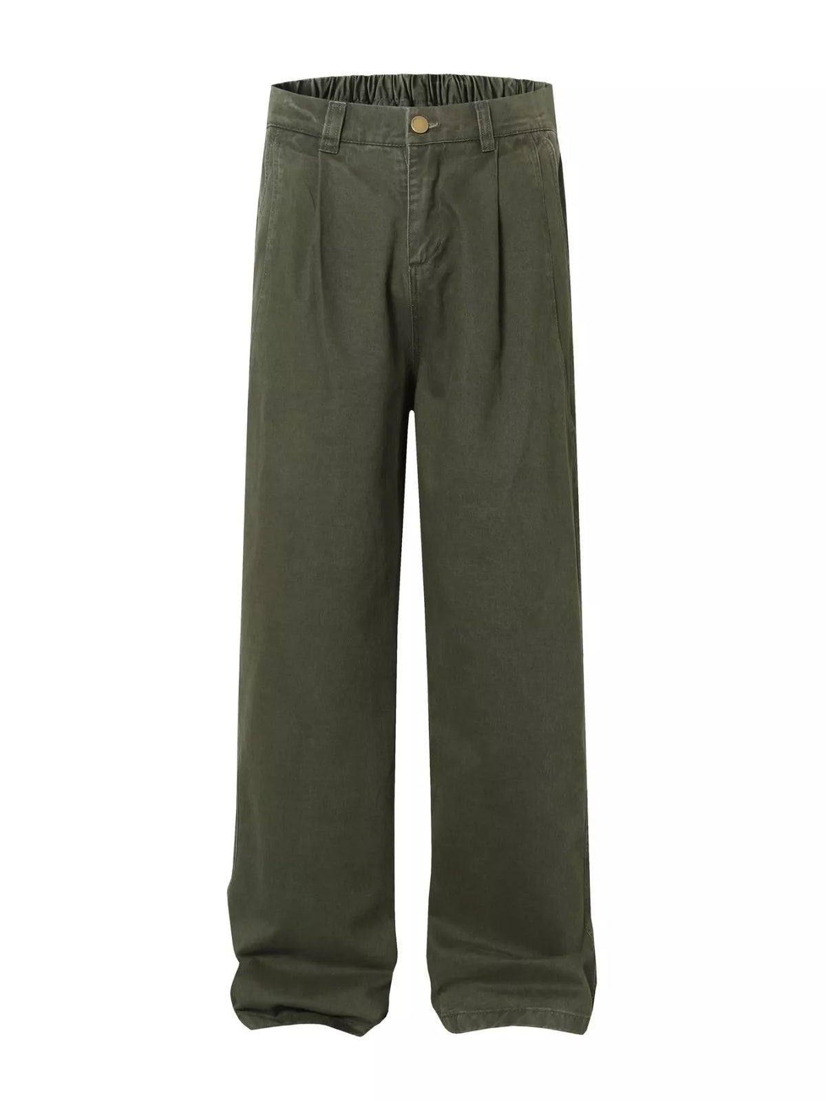 Men's Wide Leg Pants with Elastic Waistband