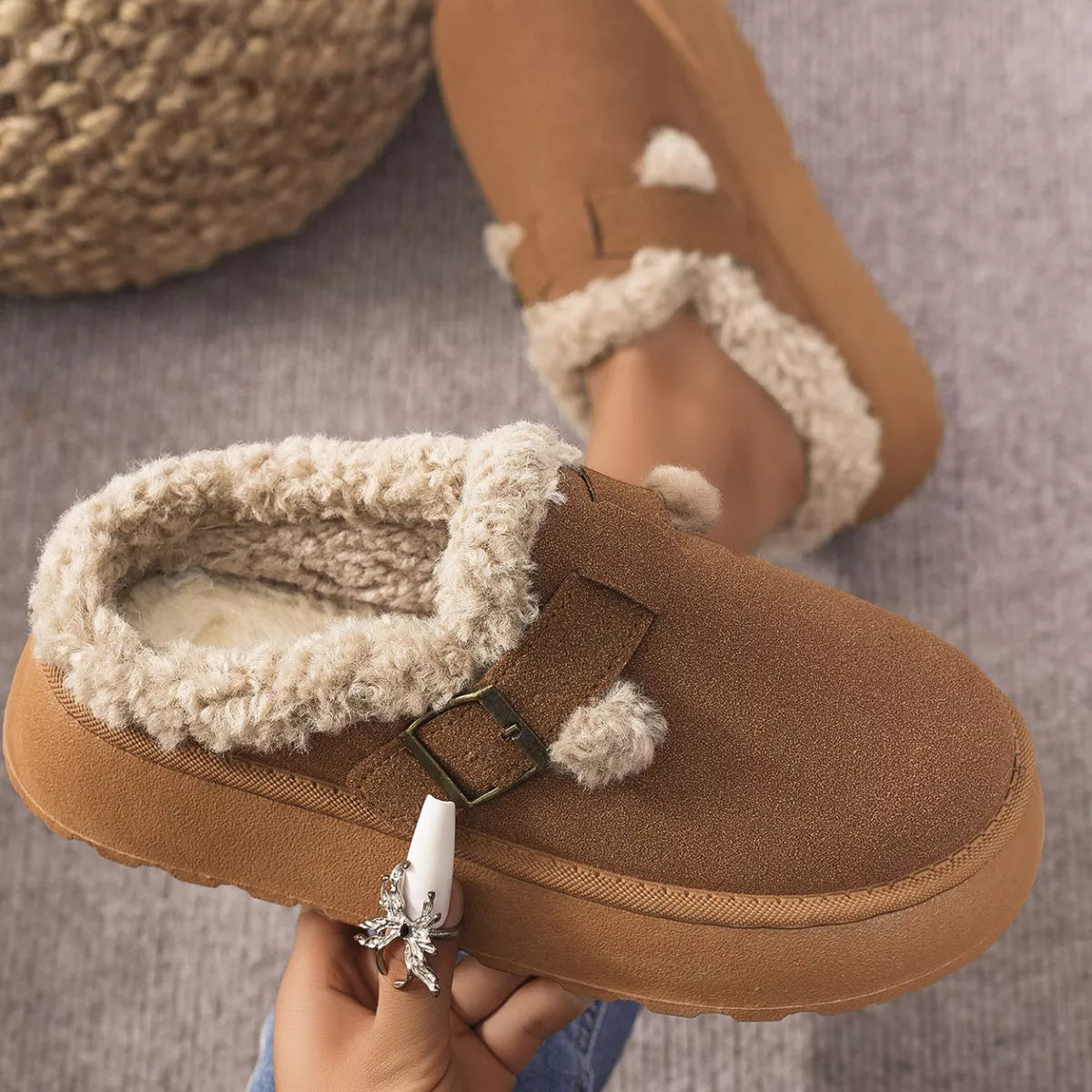 Round Toe Platform Slippers - Lilixa.store