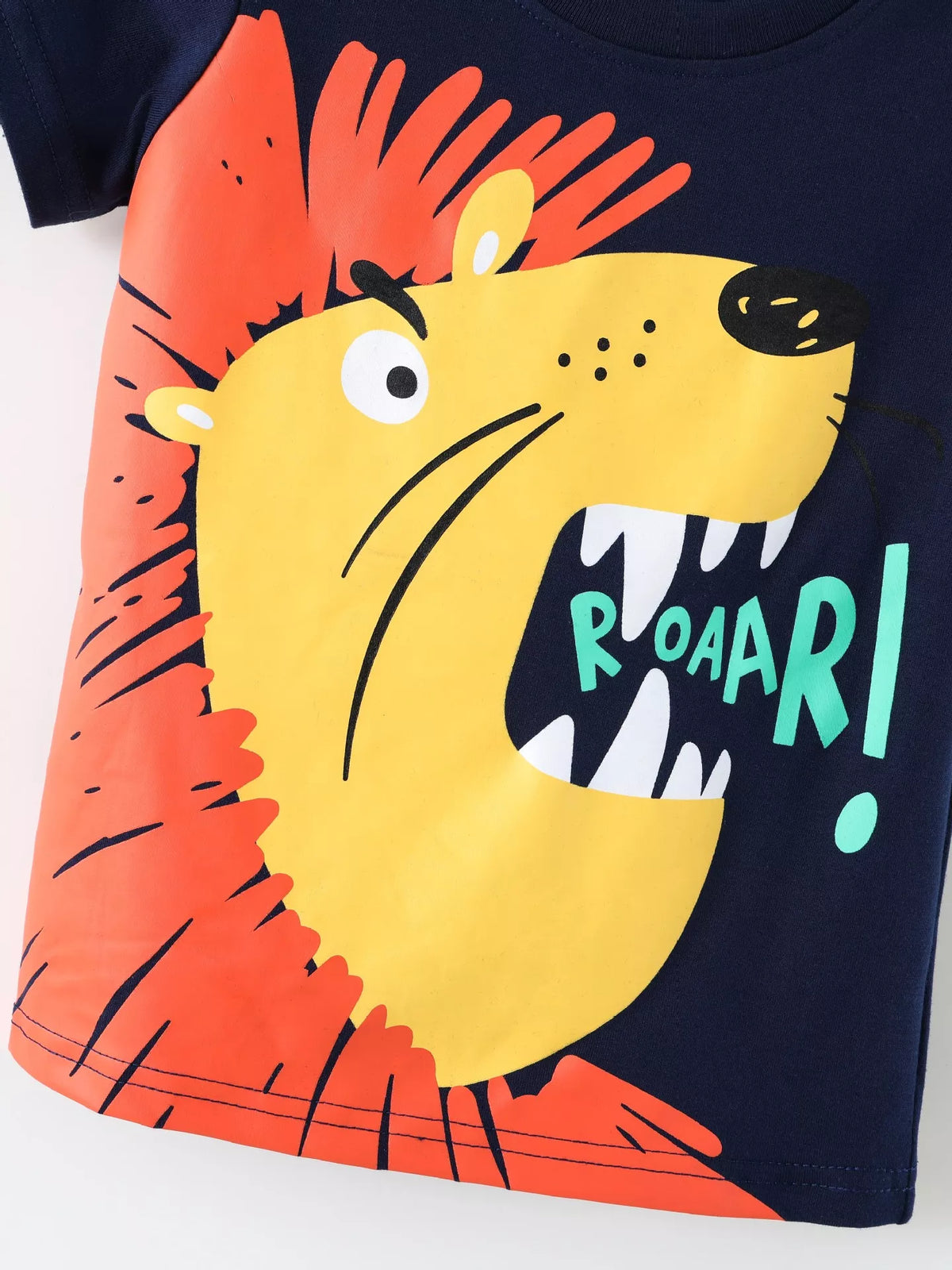 Children's Lion Graphic Round Neck T-Shirt - Lilixa.store