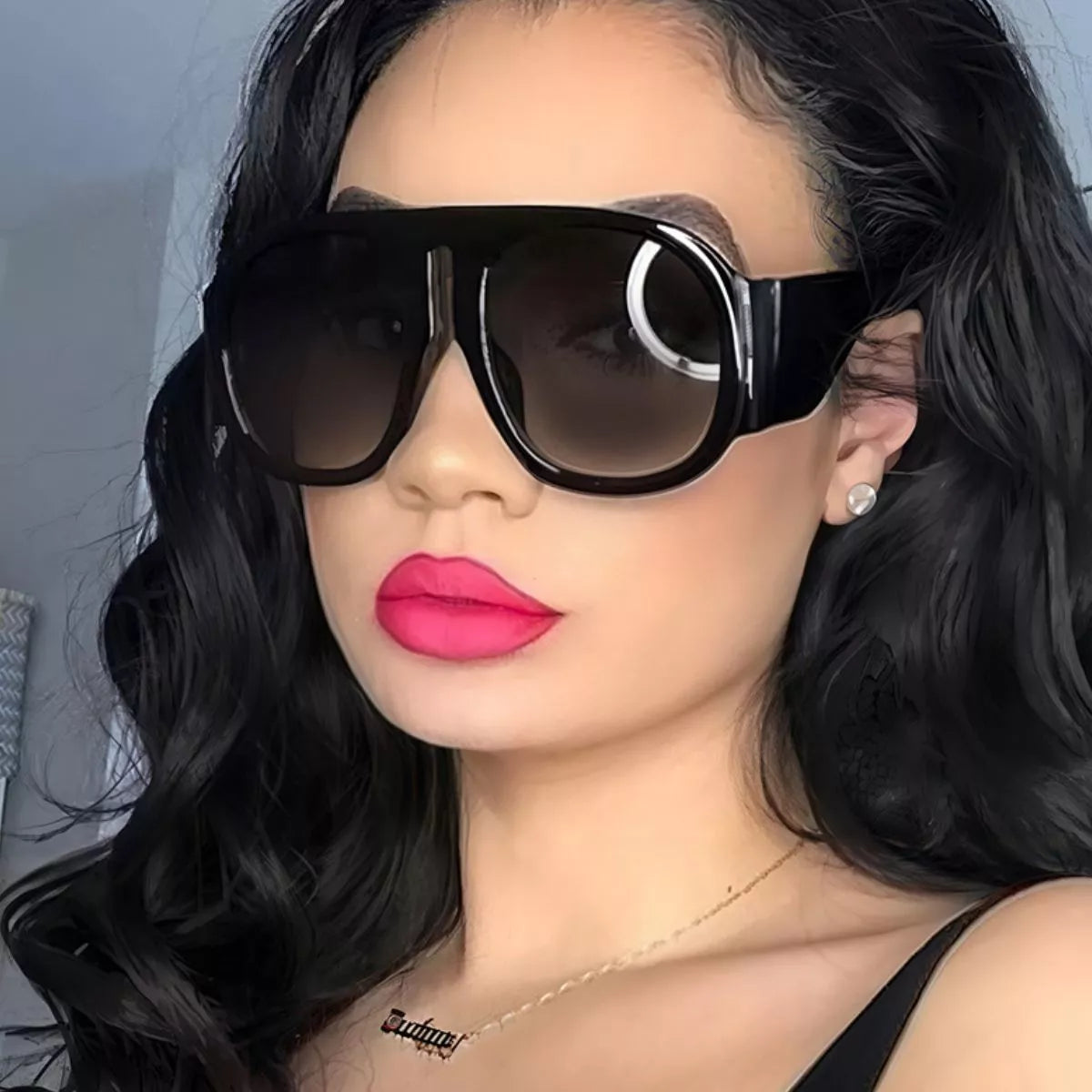 Oversized Gradient Tinted Lenses Sunglasses - Lilixa.store