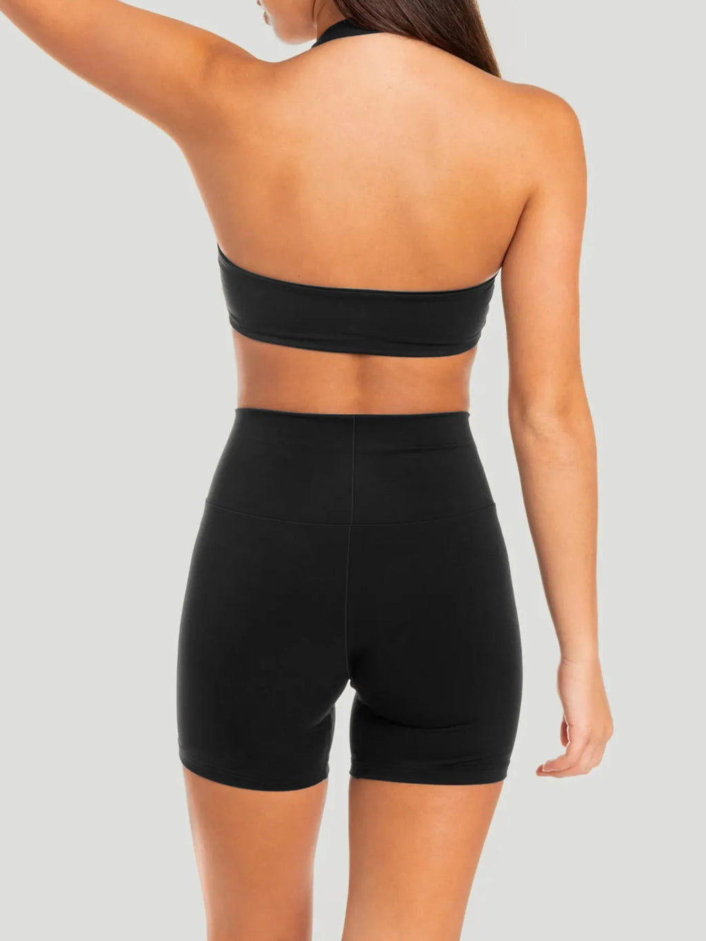 Halter Neck Cami and Shorts Active Set - Lilixa.store