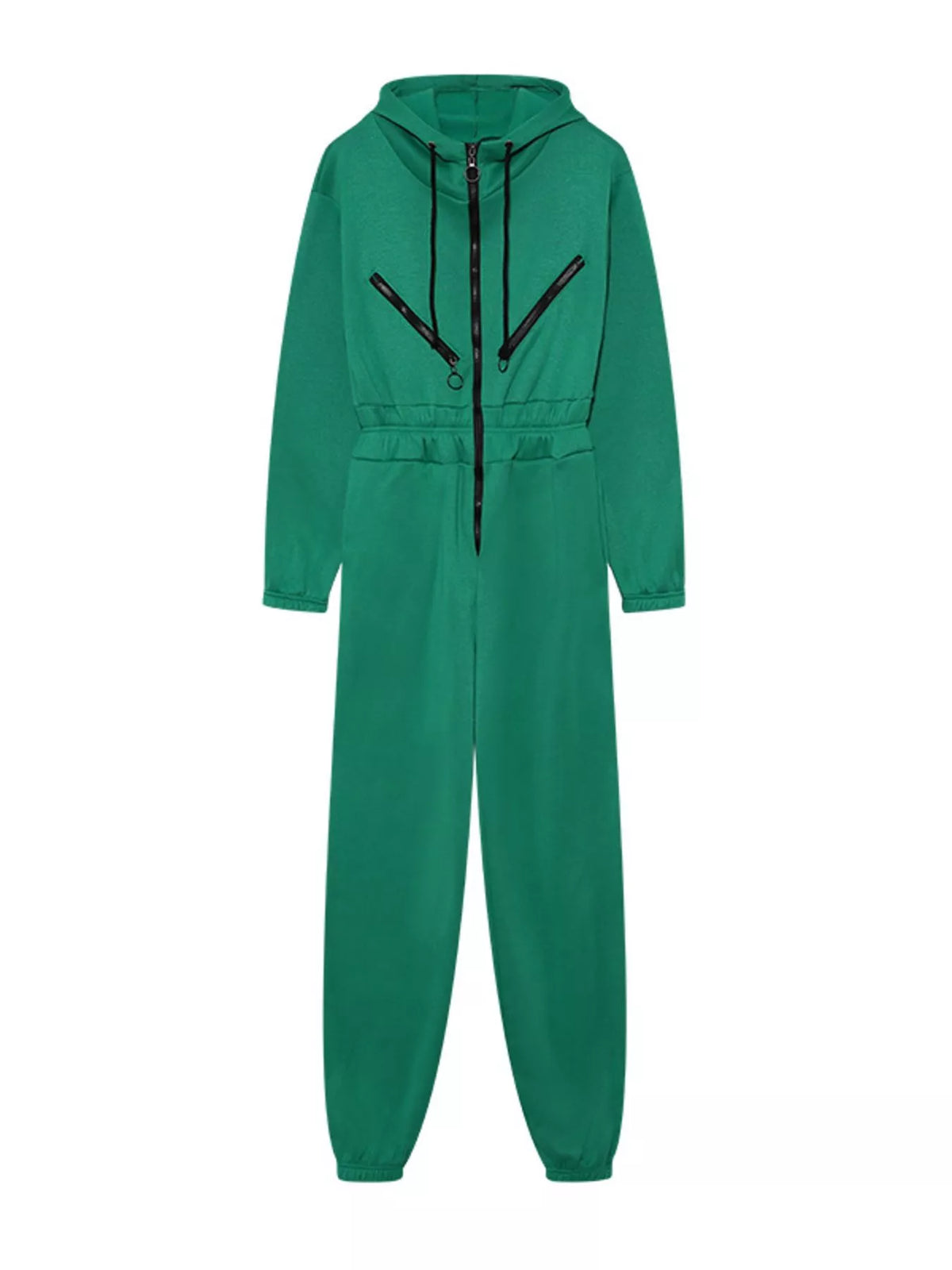 Hooded Zip-Up Long Sleeve Jumpsuit - Lilixa.store