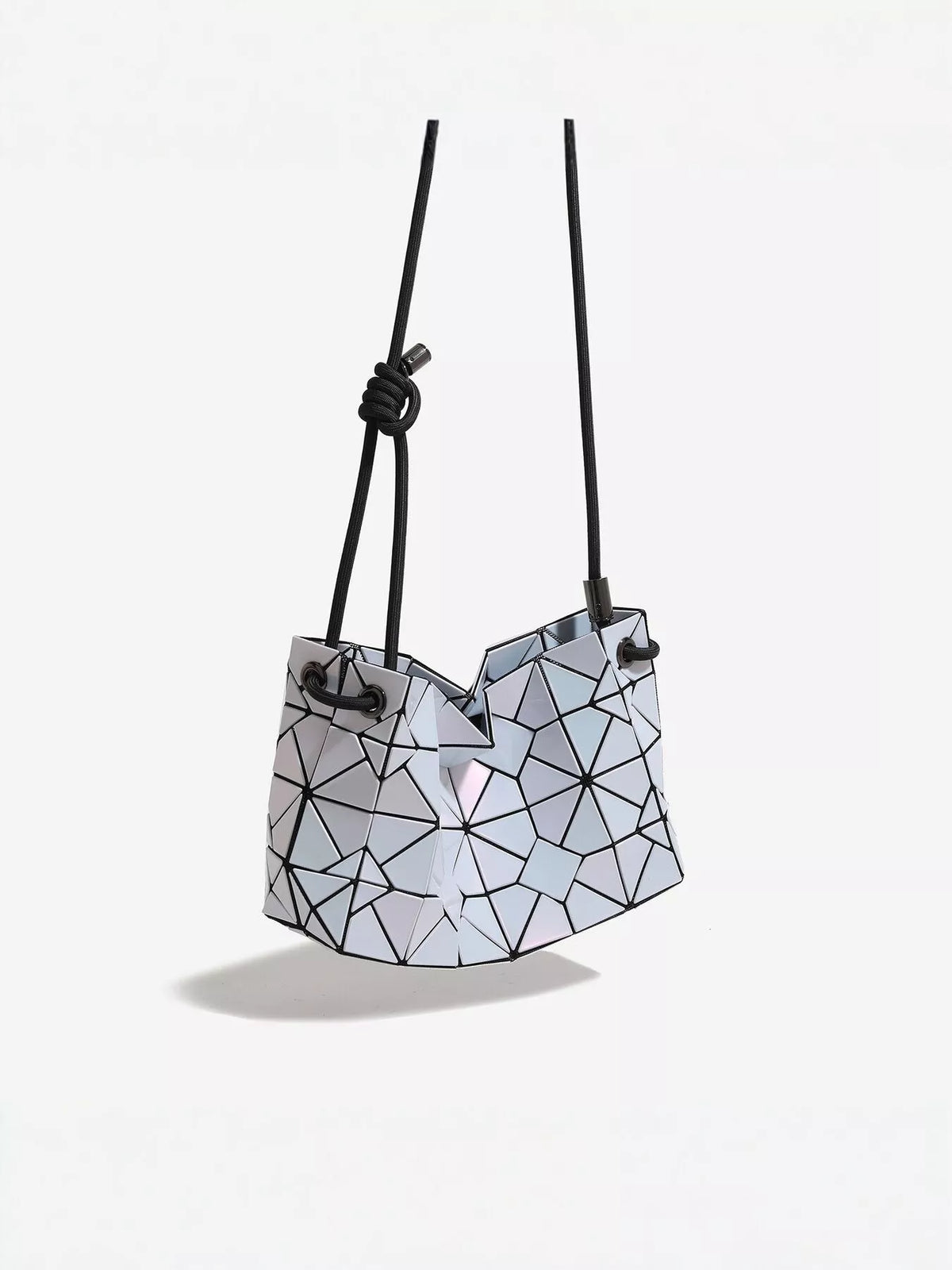 Geometric Prism Iridescent Shoulder Bag