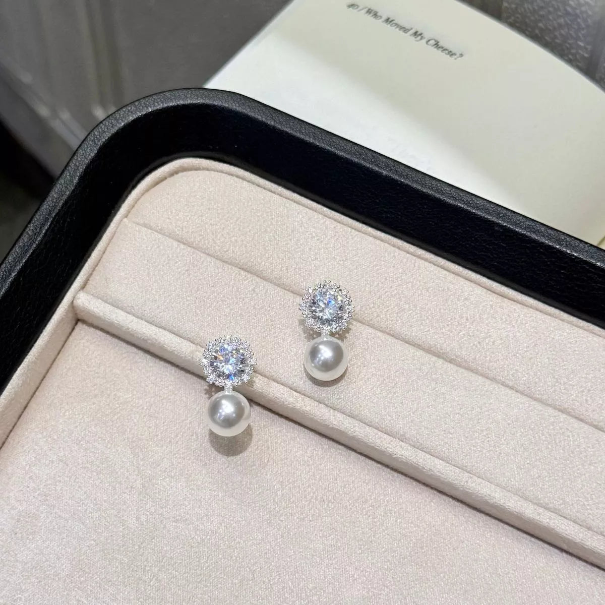 Zircon Pearl Drop Earrings - Lilixa.store