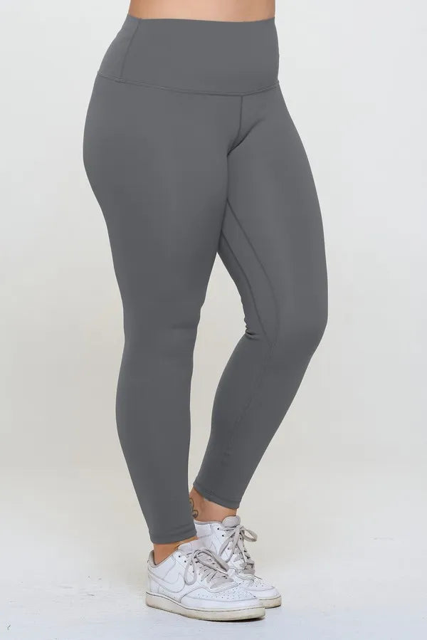 Yelete Full Size Fleece Lined High Waisted Leggings - Lilixa.store