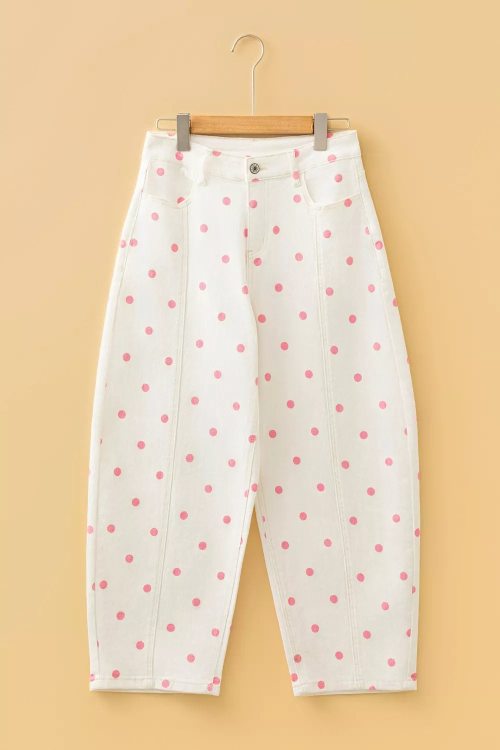 Polka Dot Wide-Leg Jeans - Lilixa.store