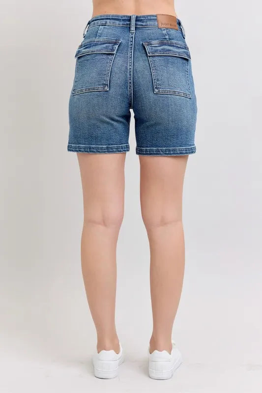 Judy Blue Full Size High Rise Denim Shorts Plus Size - Lilixa.store