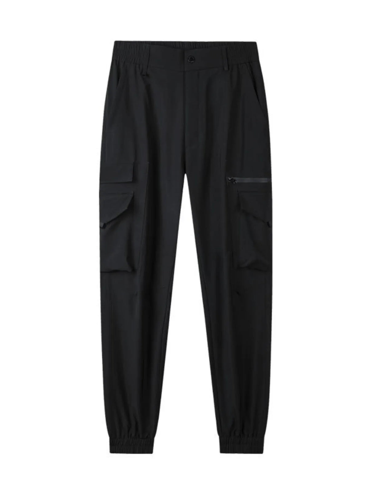 Men's Plus Size Lightweight Cargo Pants in Black