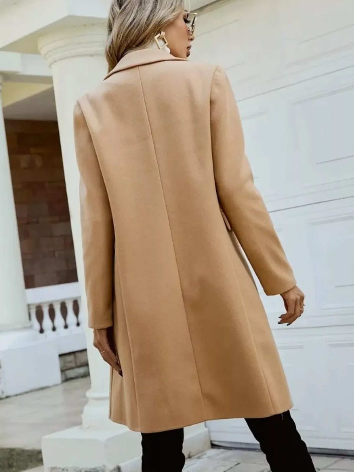 Double-Breasted Longline Coat, view 6