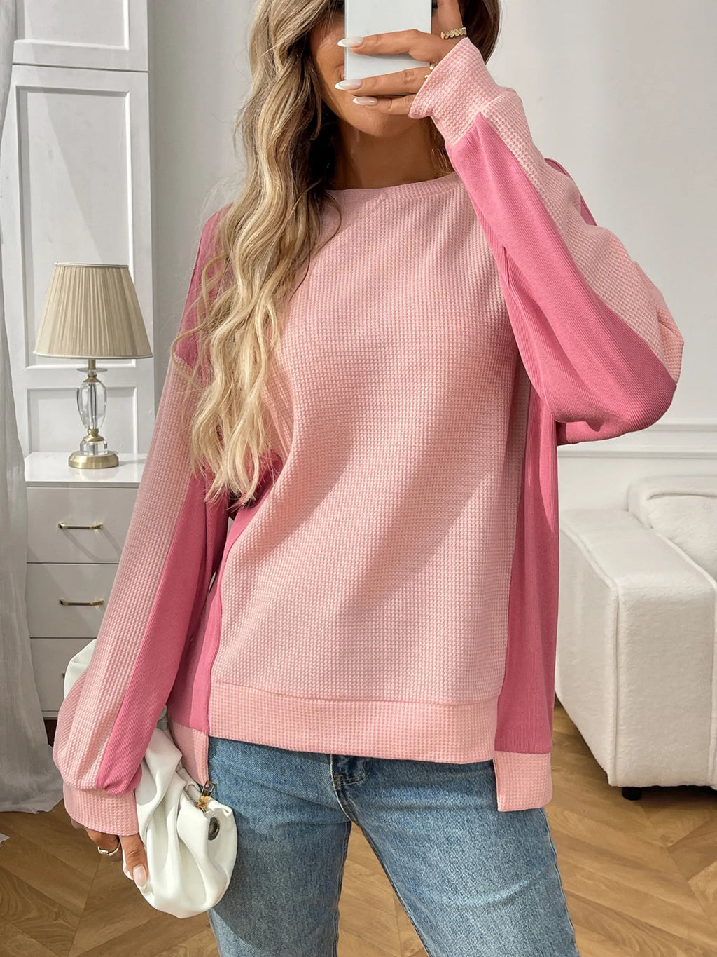 Color Block Long Sleeve Sweatshirt - Lilixa.store