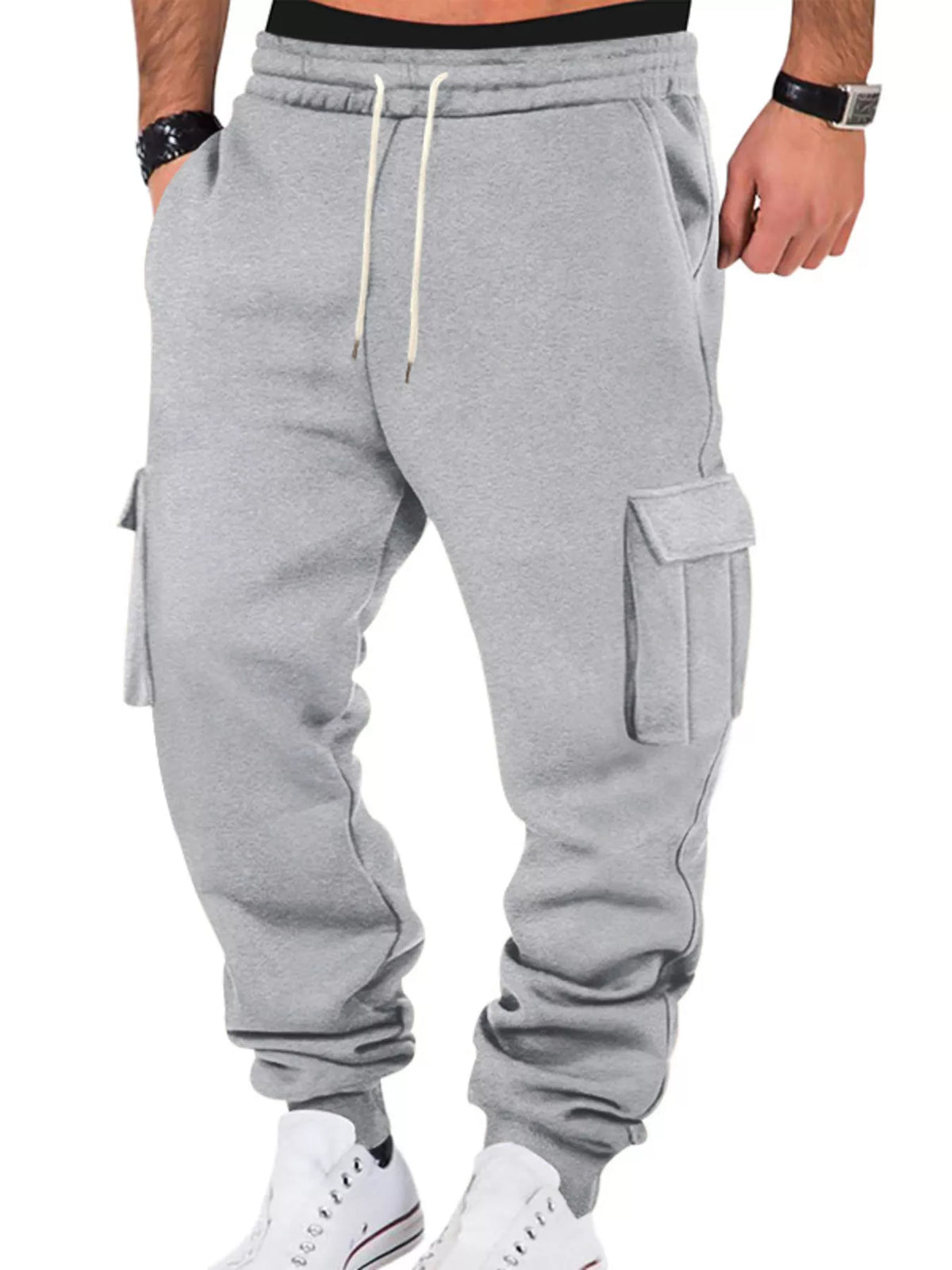 Men's Full Size Casual Joggers with Multi-Pocket Plus Size - Lilixa.store