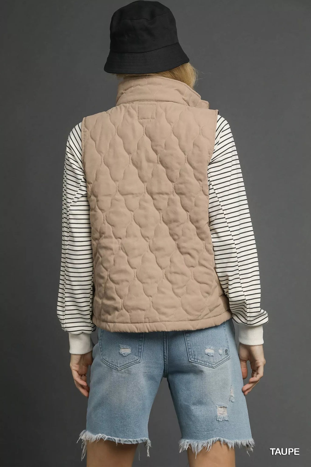 Umgee Quilted Zip-Up Vest - Lilixa.store