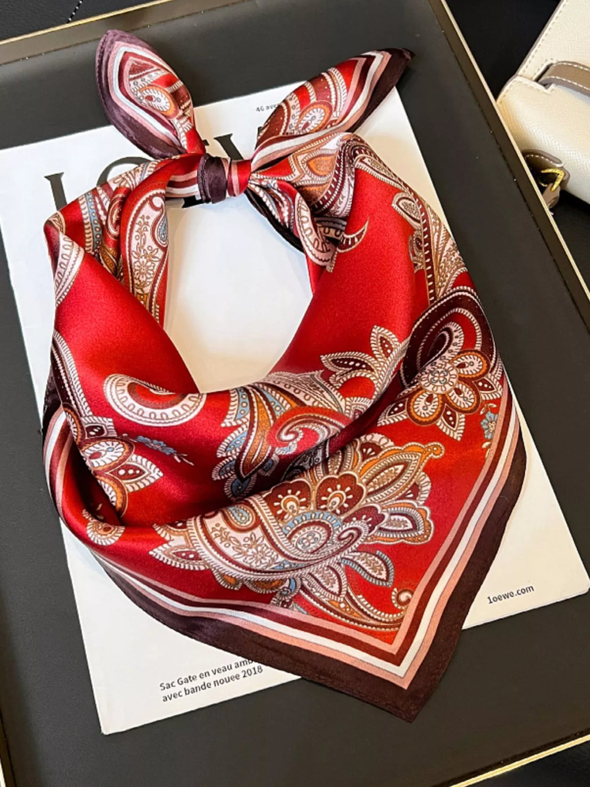 Vintage Paisley Silk Scarf - Lilixa.store