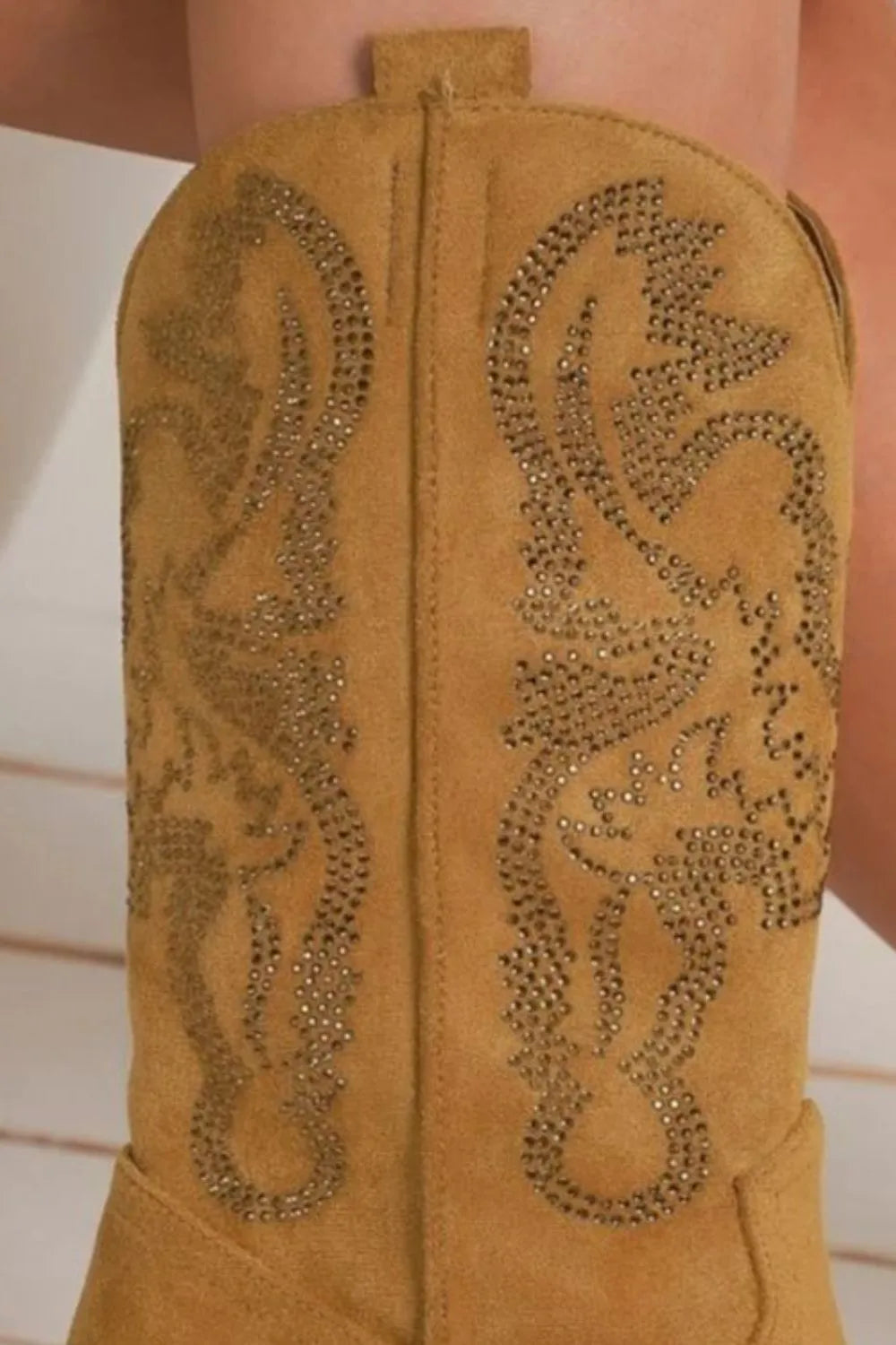 Beast Fashion Rhinestone Detail Point Toe Boots - Lilixa.store
