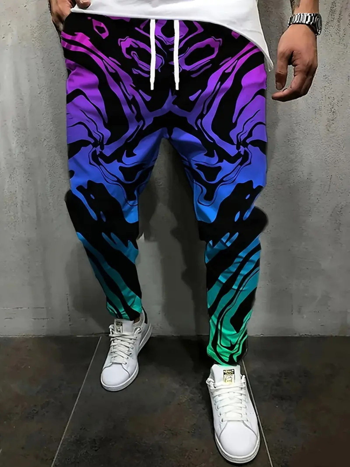 Men's Full Size Drawstring Loose Fit Joggers Plus Size