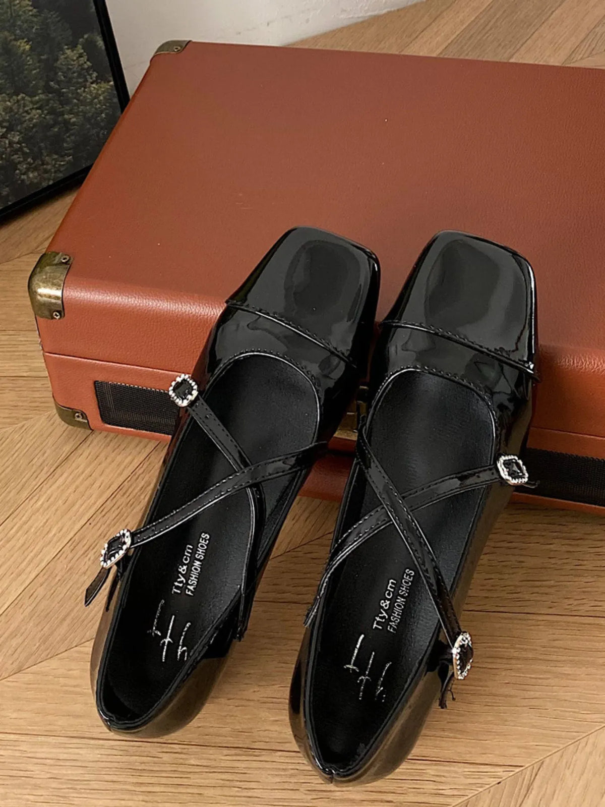 Square Toe Block Heels Mary Jane Shoes - Lilixa.store
