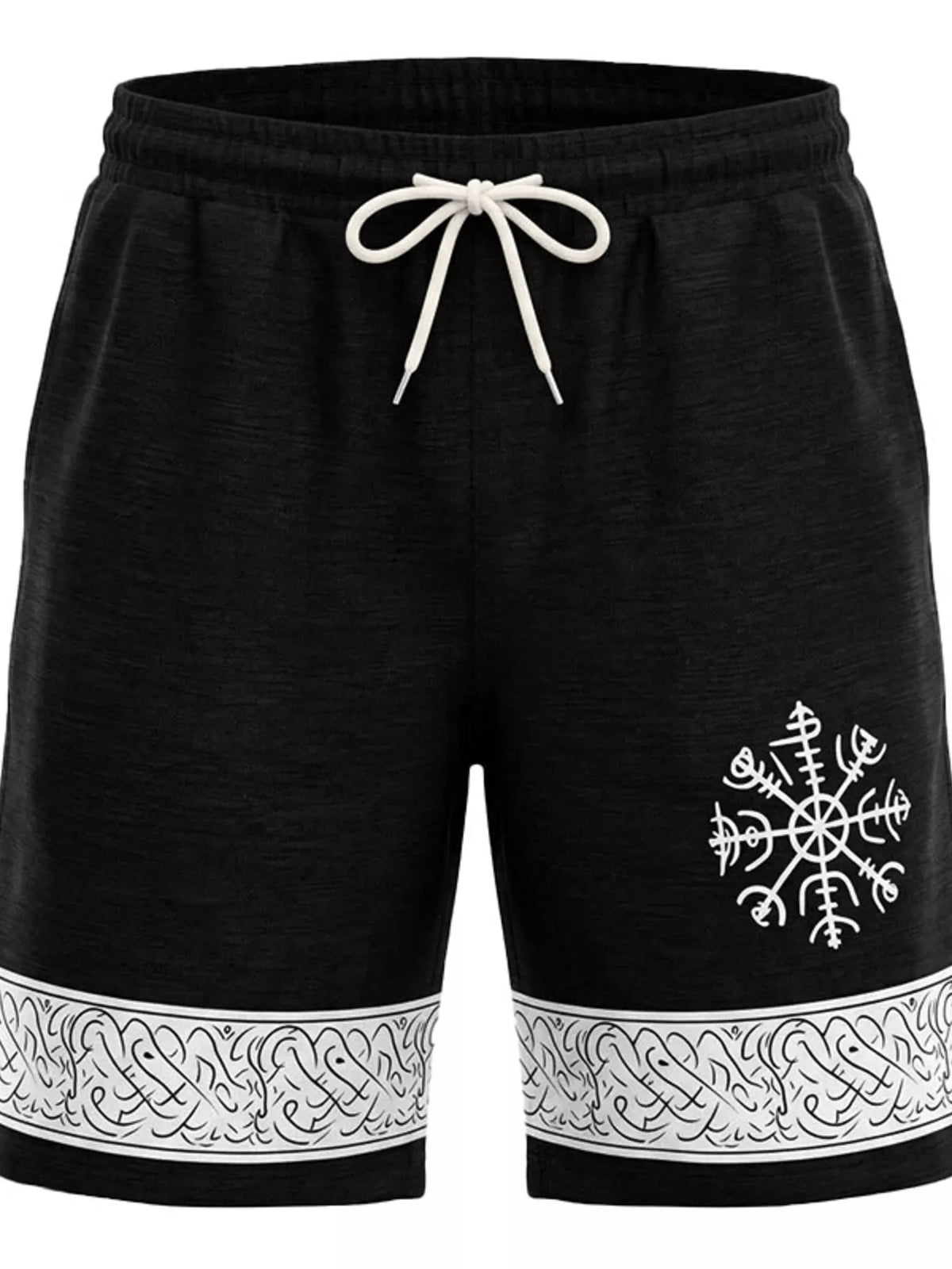 Men's Full Size Linen Blend Drawstring Shorts Plus Size