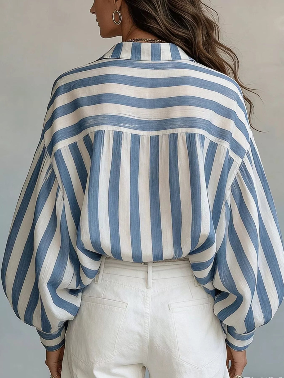 Striped Loose Fit Shirt, view 4
