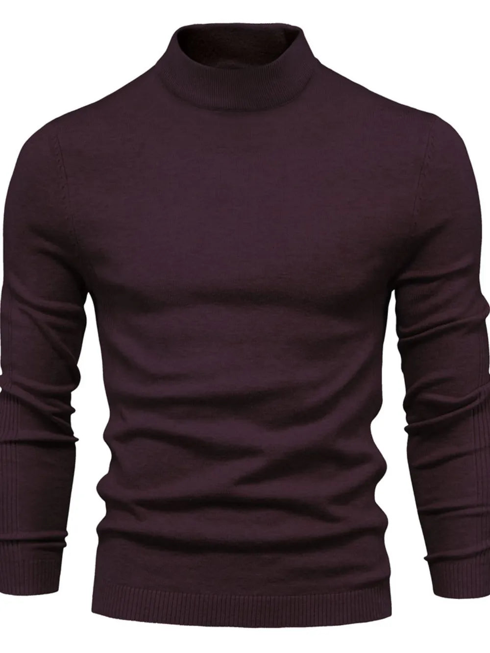 Men's Mock Neck Long Sleeve Sweater - Lilixa.store