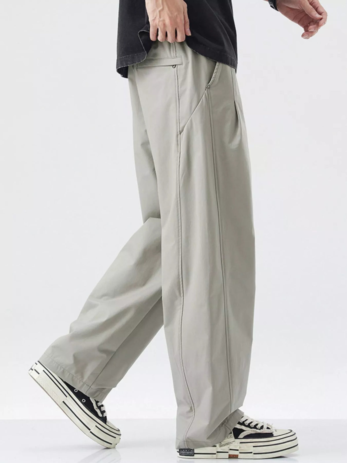 Men's Loose Fit Drawstring Cargo Pants, view 4