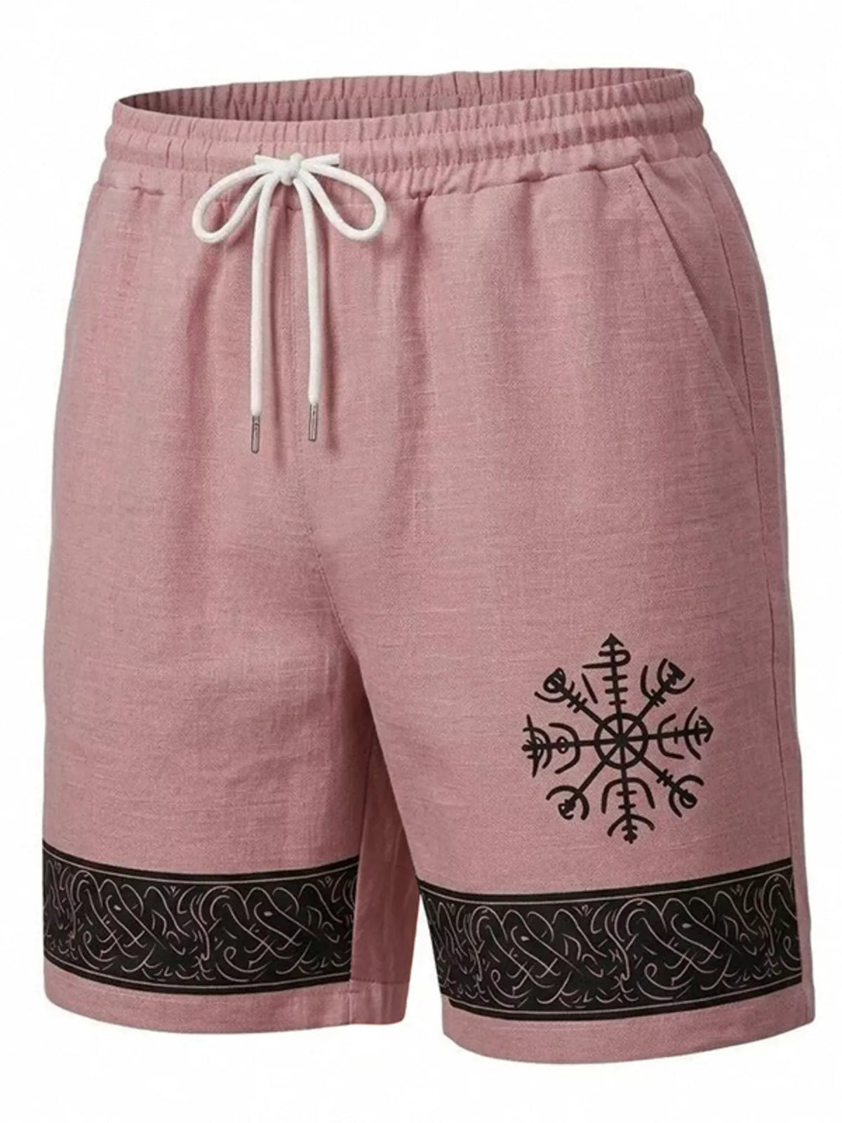 Men's Full Size Linen Blend Drawstring Shorts Plus Size - Lilixa.store