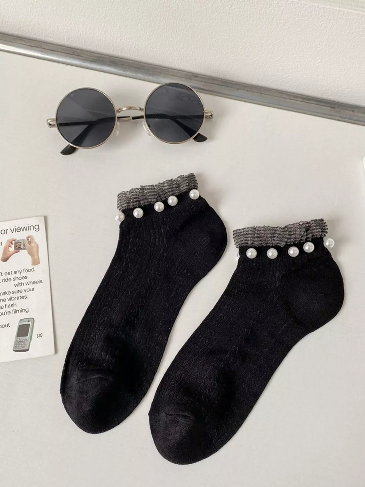 Lace Ankle Socks, view 6