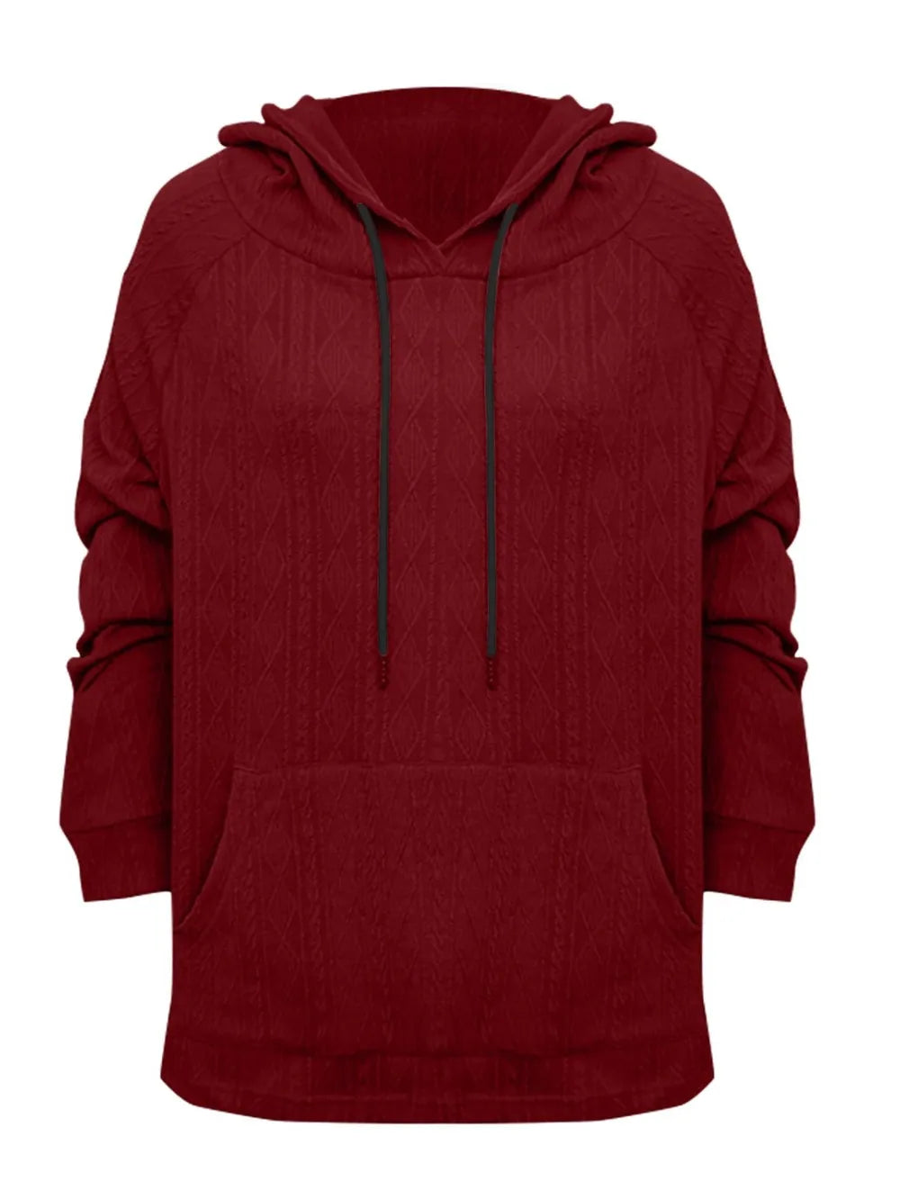 Full Size Drawstring Long Sleeve Hoodie - Lilixa.store