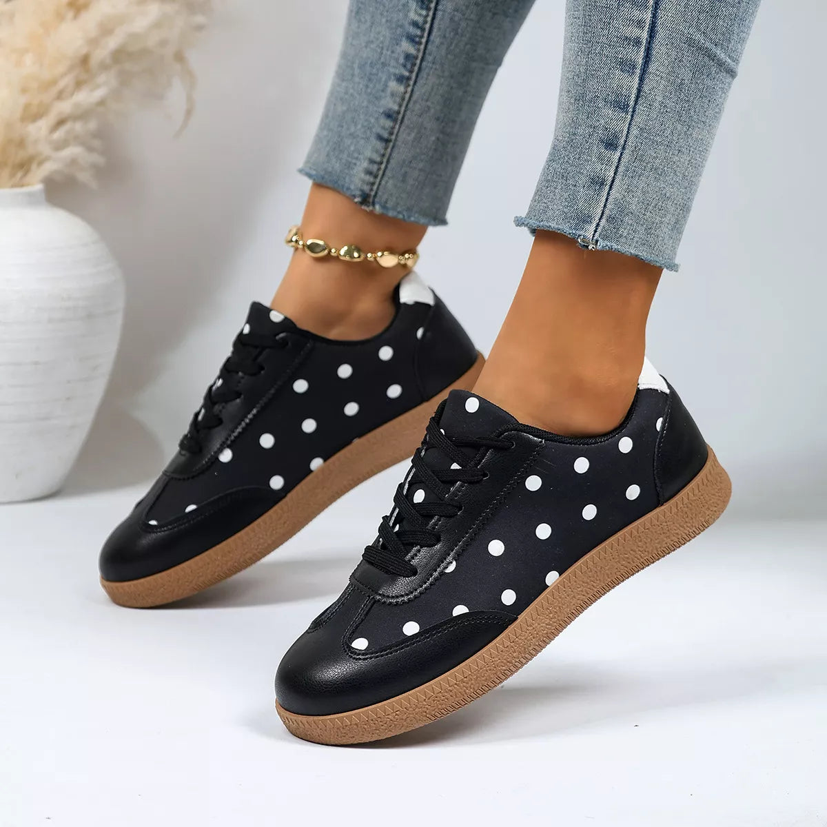 Polka Dot Casual Sneakers - Lilixa.store