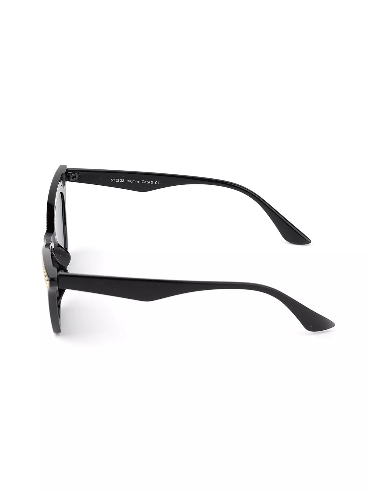 Chic Cat-Eye Sunglasses with Embellished Temple - Lilixa.store