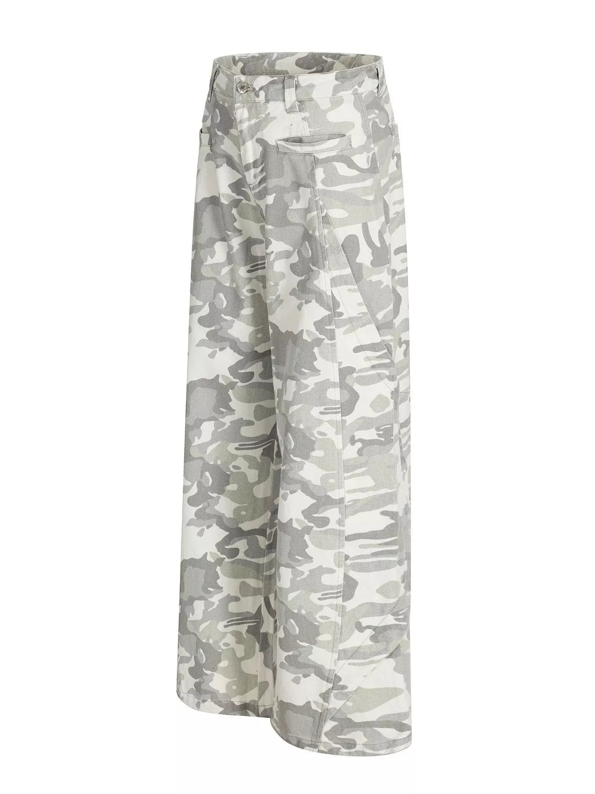 Men's Camouflage Wide-Leg Cargo Pants in Camouflage Color, view 2