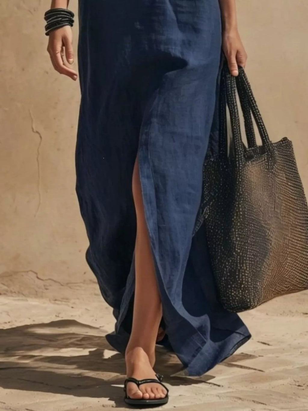 Slit Front Spaghetti Strap Maxi Dress - Lilixa.store