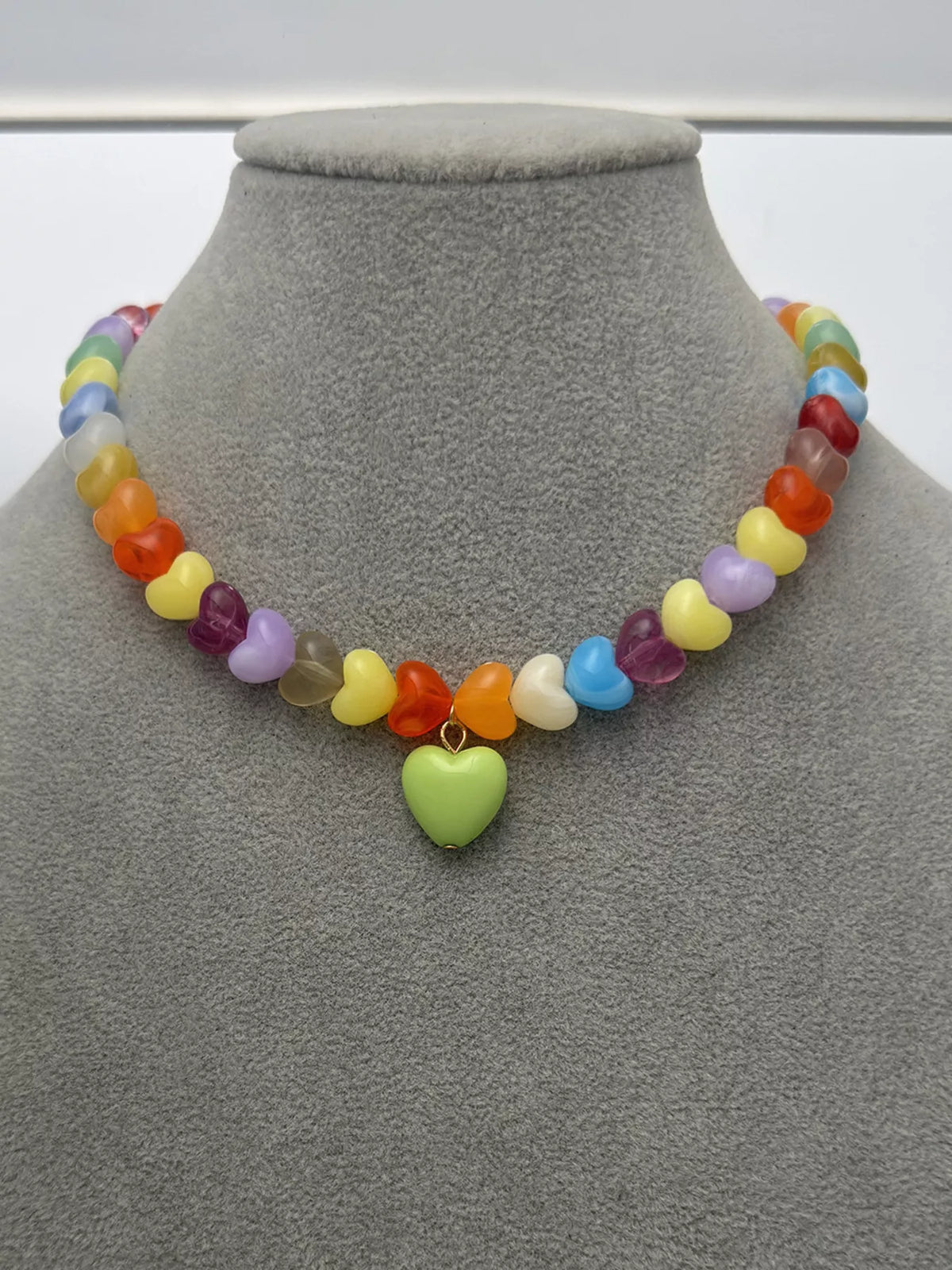 Colorful Heart Bead Necklace - Lilixa.store