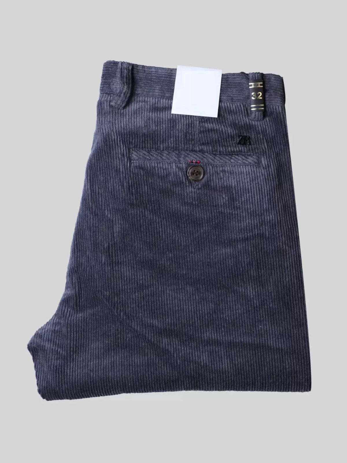 Men's Corduroy Slim-Fit Pants in Peacock Blue