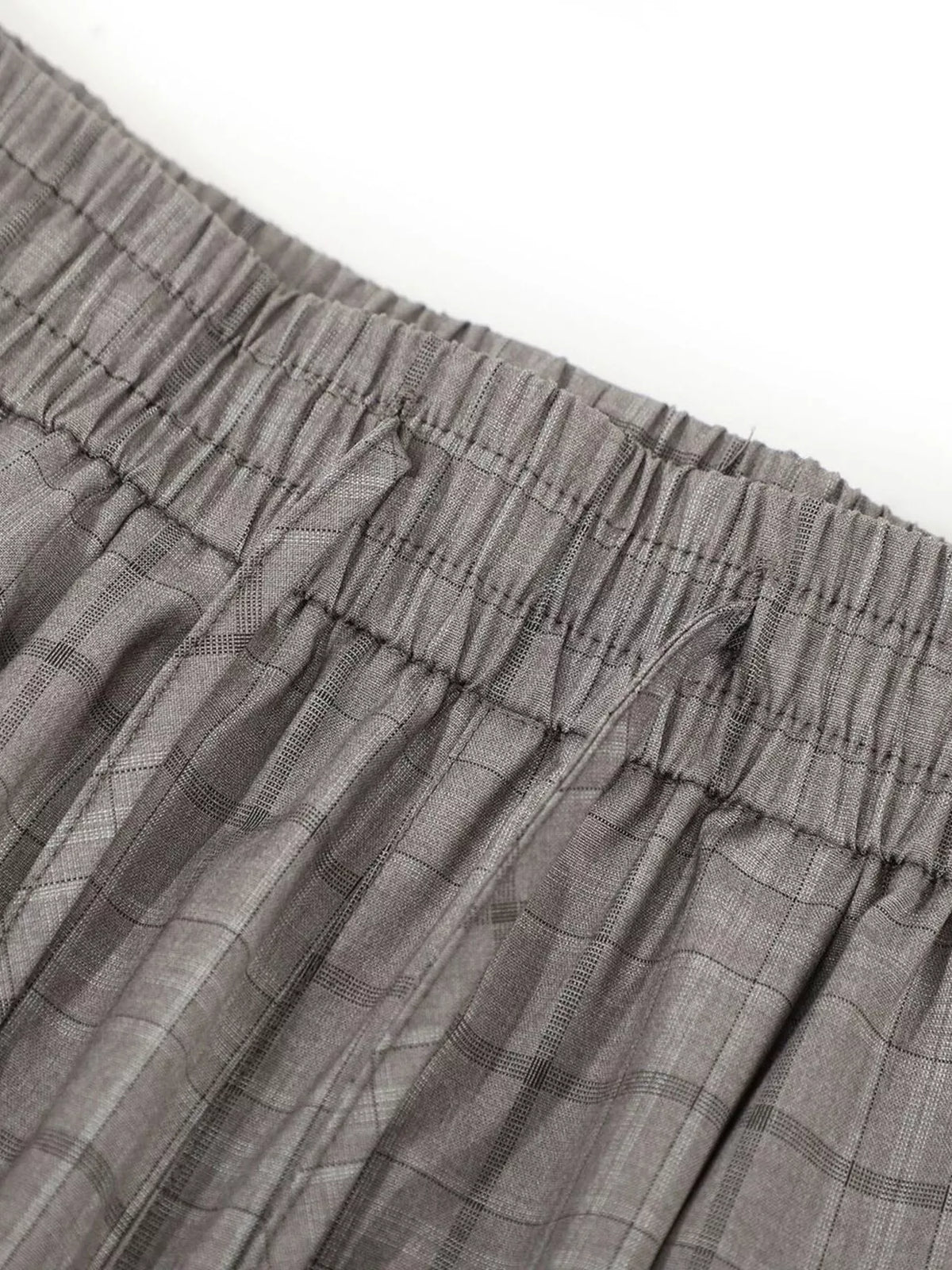 Men's Plaid Wide-Leg Pants