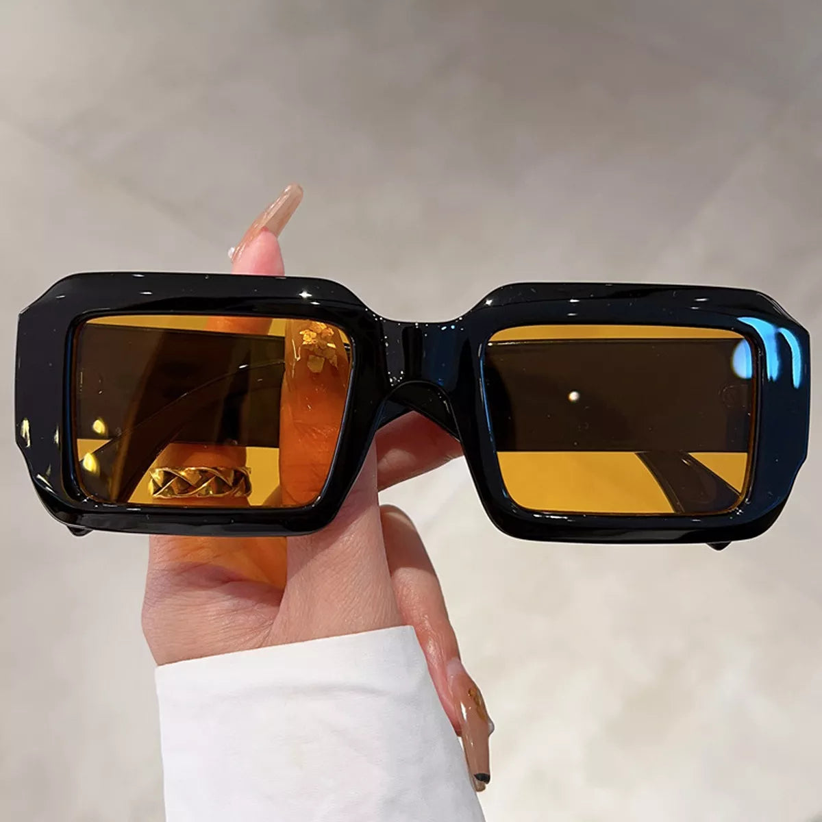 Vintage Rectangular Sunglasses with Tinted Lenses - Lilixa.store