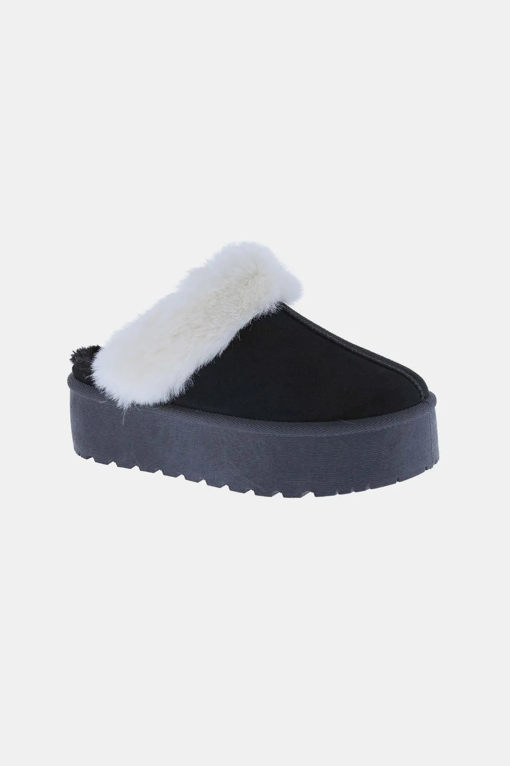 Weeboo Thick Bottom Fur Trim Snow Slippers - Lilixa.store