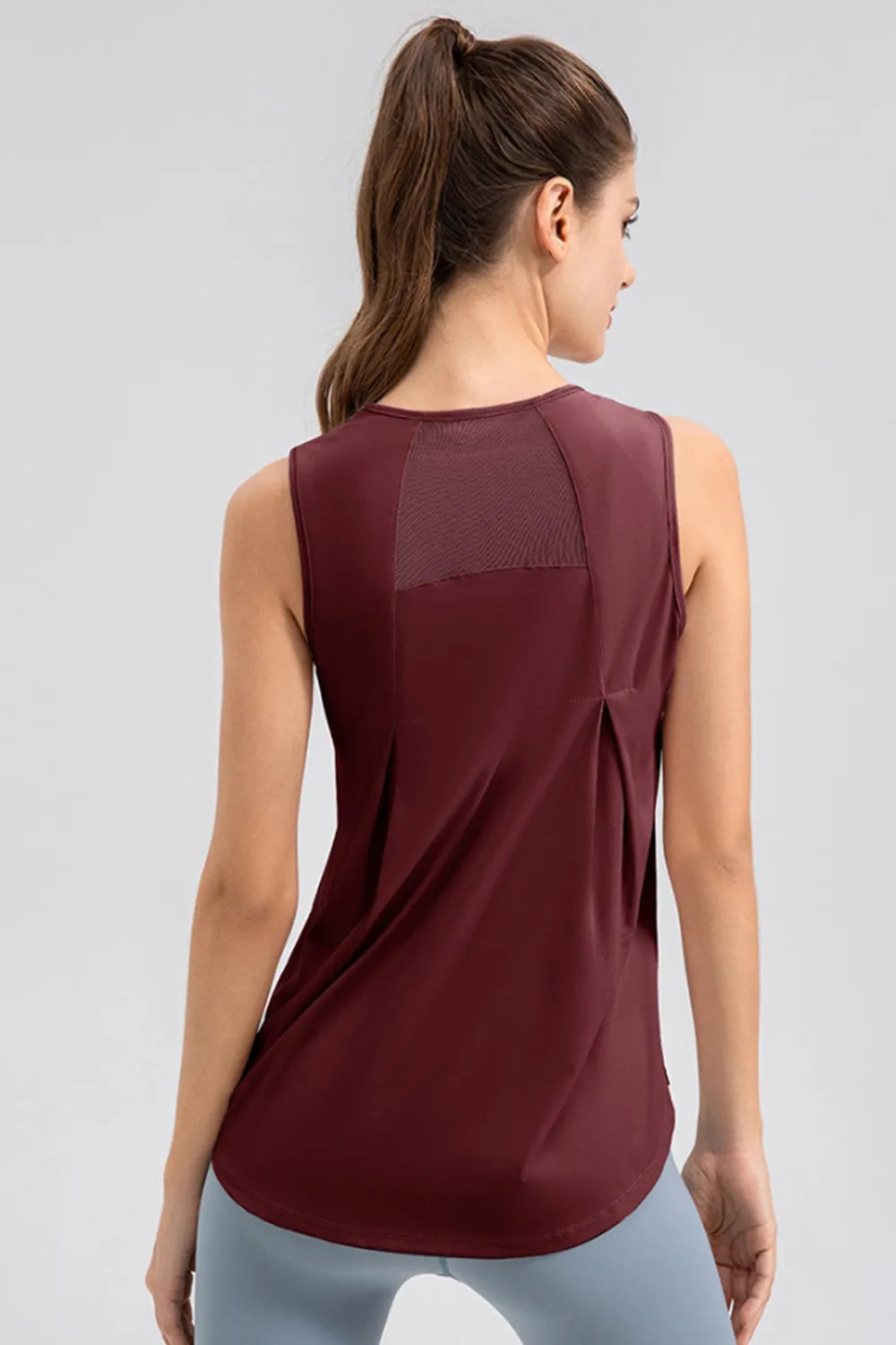Round Neck Wide strap Active Tank - Lilixa.store