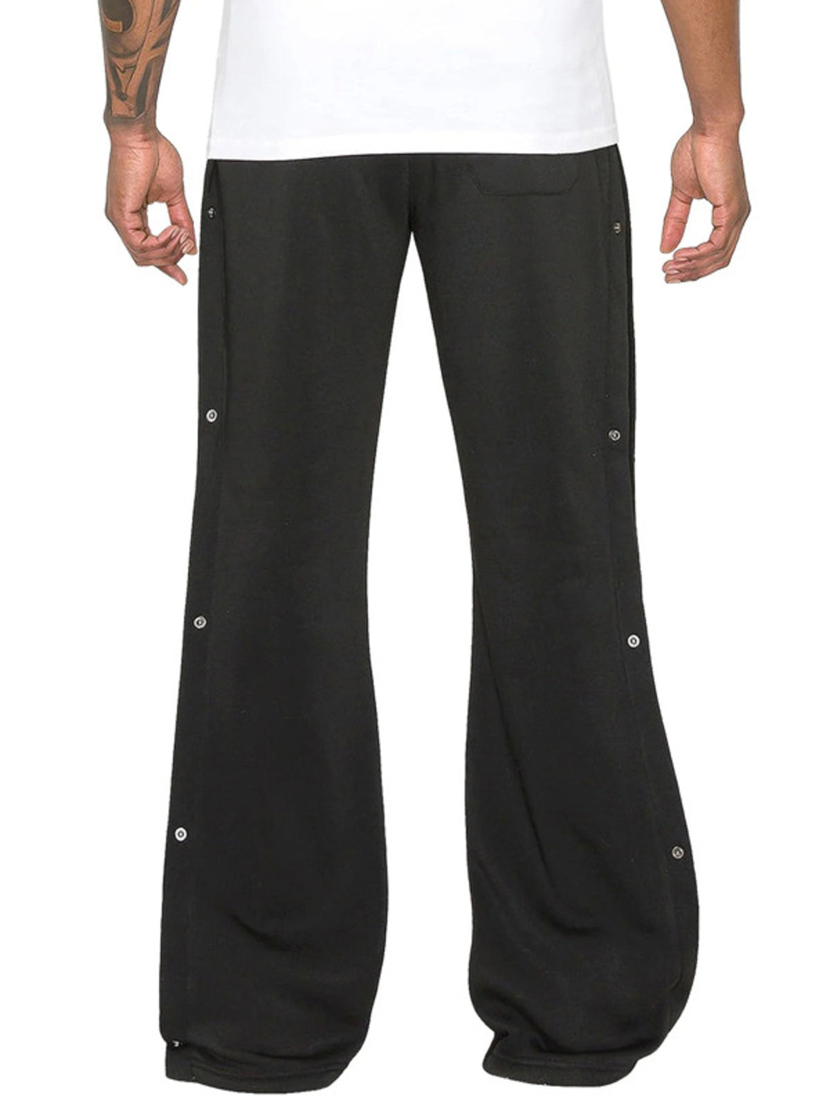 Men's Full Size Side Snap Button Pants Plus Size