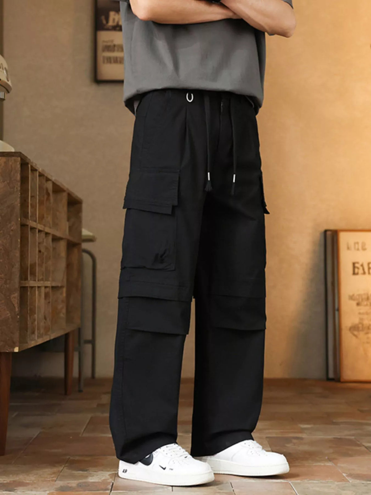 Men's Plus Size Relaxed Fit Cargo Pants, view 2