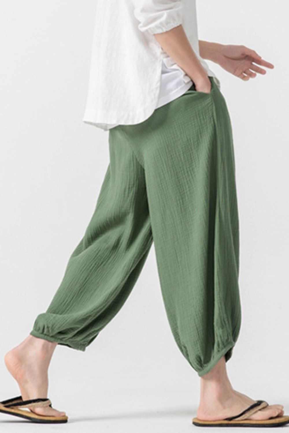 Men's Plus Size Loose Fit Harem Pants, view 5
