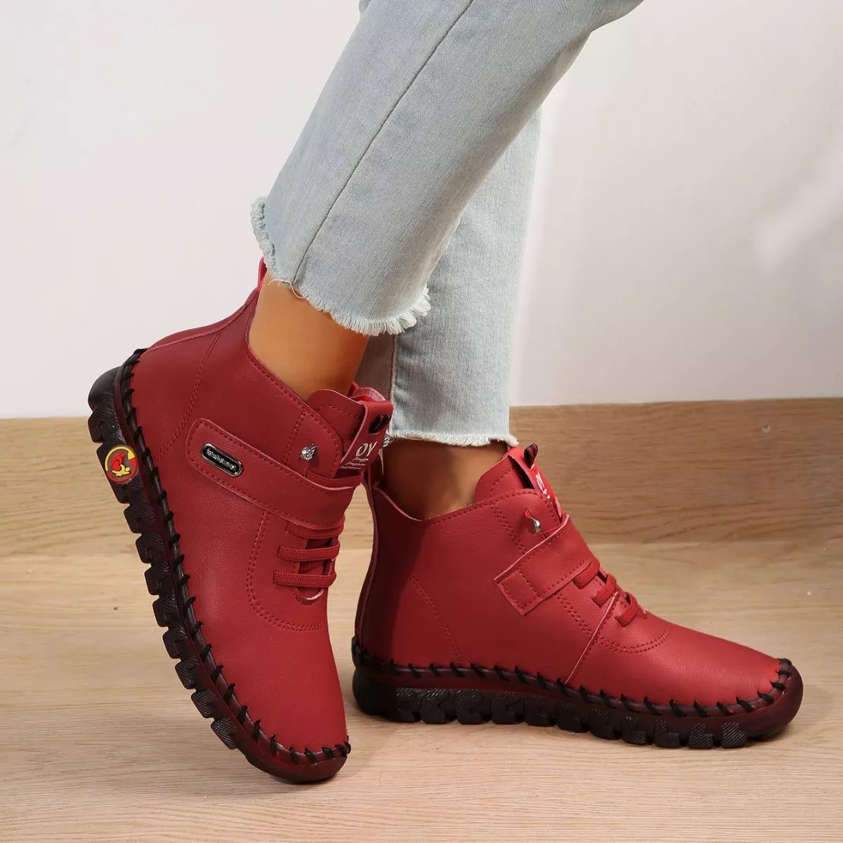 Lace Up Platform Ankle Boots - Lilixa.store