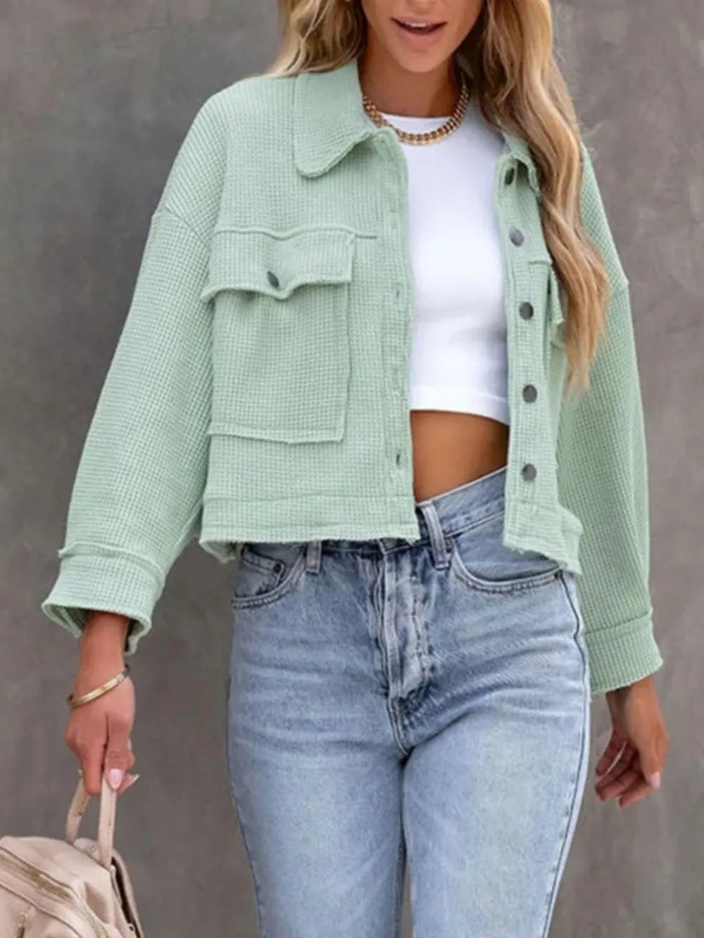 Button Up Long Sleeve Jacket, view 15