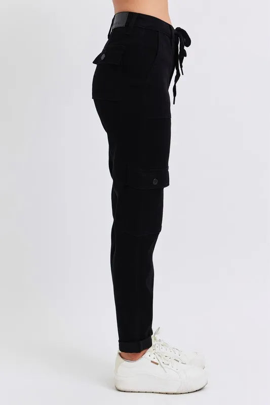 Judy Blue Full Size High Waist Cargo Cuffed Jogger Plus Size - Lilixa.store
