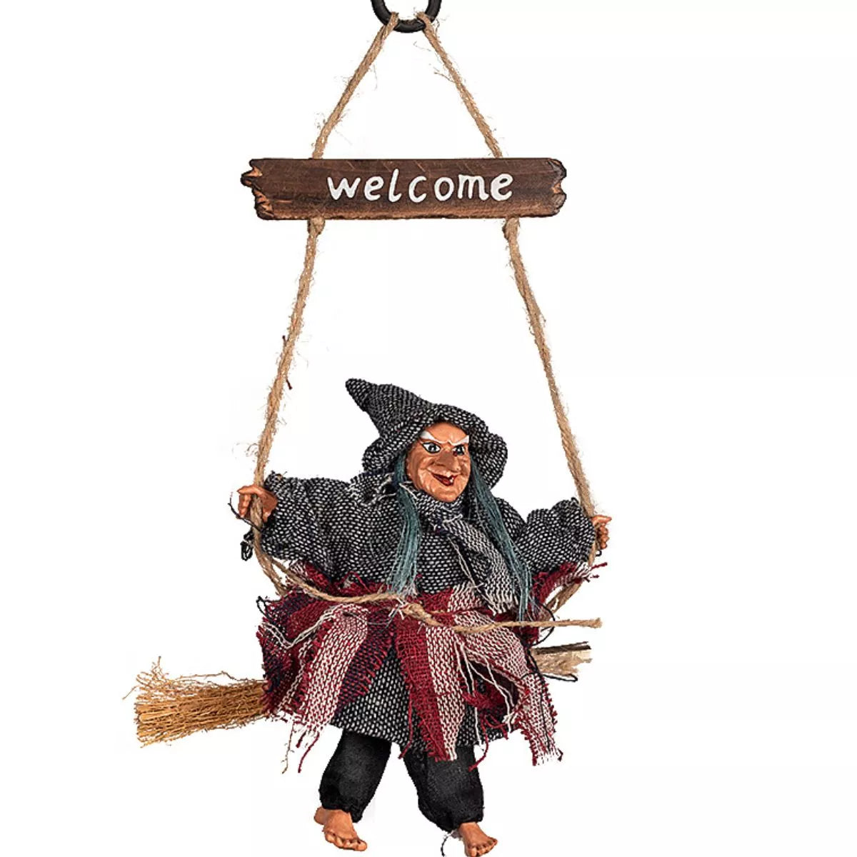 Halloween Hanging Witch Decorative Object with Welcome Sign Set - Lilixa.store