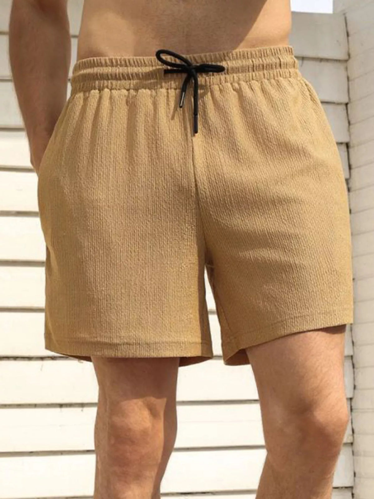 Men's Drawstring Shorts with Pockets, view 4