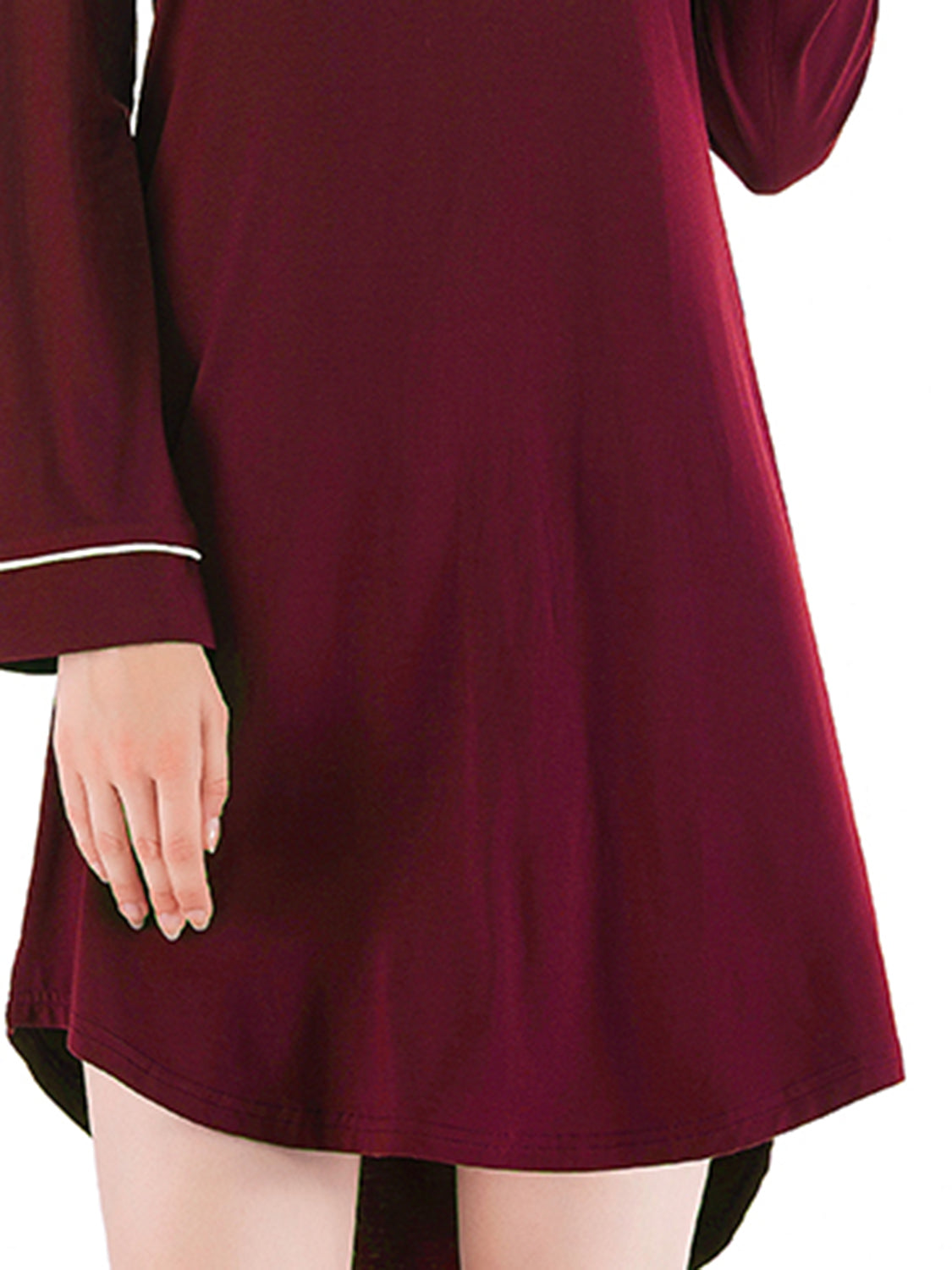 Round Neck Night Dress with Pocket, view 4